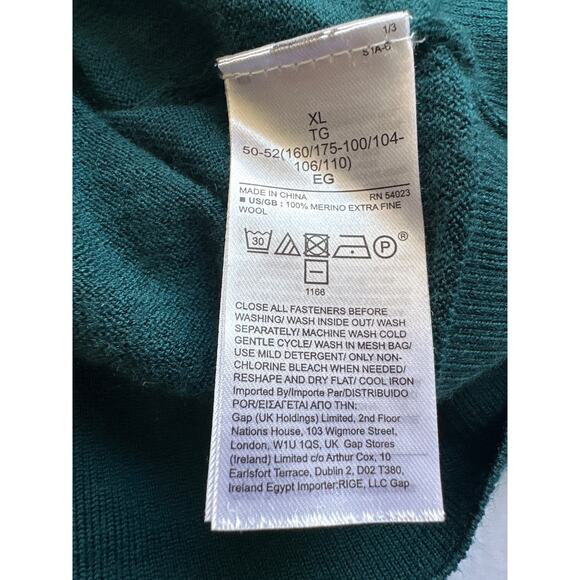 Banana Republic Orla Merino Wool Long Cardigan Dark Juniper Green Size XL - Picture 8 of 9